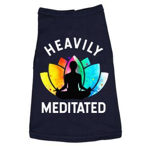 Heavily Meditated Funny Meditation & Yoga Gift Doggie Tank