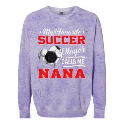 Heart My Favorite Soccer Player Calls Me Nana Colorblast Crewneck Sweatshirt