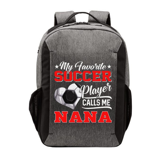 Heart My Favorite Soccer Player Calls Me Nana Vector Backpack