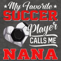 Heart My Favorite Soccer Player Calls Me Nana Vector Backpack