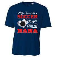 Heart My Favorite Soccer Player Calls Me Nana Cooling Performance Crew T-Shirt