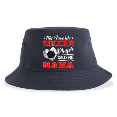 Heart My Favorite Soccer Player Calls Me Nana Sustainable Bucket Hat