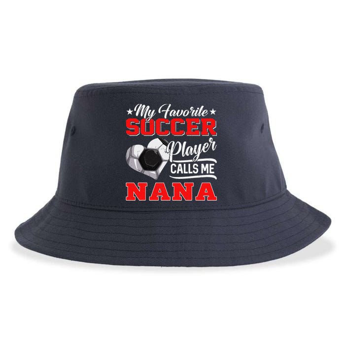 Heart My Favorite Soccer Player Calls Me Nana Sustainable Bucket Hat