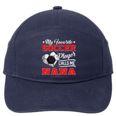 Heart My Favorite Soccer Player Calls Me Nana 7-Panel Snapback Hat