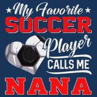Heart My Favorite Soccer Player Calls Me Nana Drawstring Bag