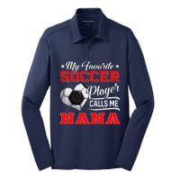 Heart My Favorite Soccer Player Calls Me Nana Silk Touch Performance Long Sleeve Polo