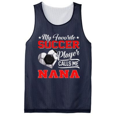 Heart My Favorite Soccer Player Calls Me Nana Mesh Reversible Basketball Jersey Tank