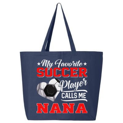 Heart My Favorite Soccer Player Calls Me Nana 25L Jumbo Tote