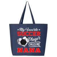 Heart My Favorite Soccer Player Calls Me Nana 25L Jumbo Tote
