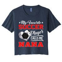Heart My Favorite Soccer Player Calls Me Nana Crop Top