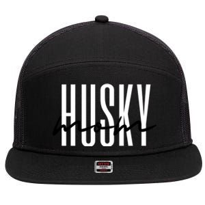 Husky Mom Fur Mama Dog Lover Gift 7 Panel Mesh Trucker Snapback Hat