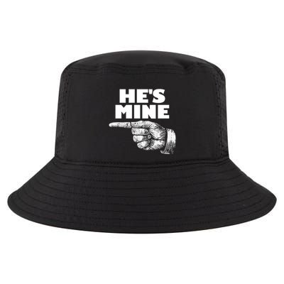 He's Mine Finger Pointing Left Matching Couple He's Mine Gift Cool Comfort Performance Bucket Hat