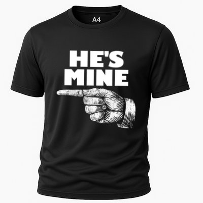 He's Mine Finger Pointing Left Matching Couple He's Mine Gift Performance Shirt