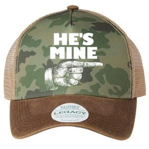 He's Mine Finger Pointing Right Matching Couple He's Mine Gift Legacy Tie Dye Trucker Hat