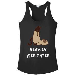 Heavily Meditated Funny Yoga Spiritual Ladies PosiCharge Competitor Racerback Tank