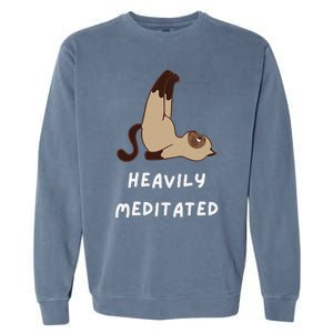 Heavily Meditated Funny Yoga Spiritual Garment-Dyed Sweatshirt