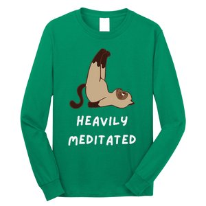 Heavily Meditated Funny Yoga Spiritual Long Sleeve Shirt