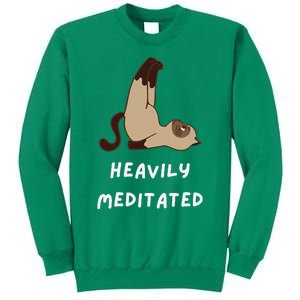 Heavily Meditated Funny Yoga Spiritual Sweatshirt