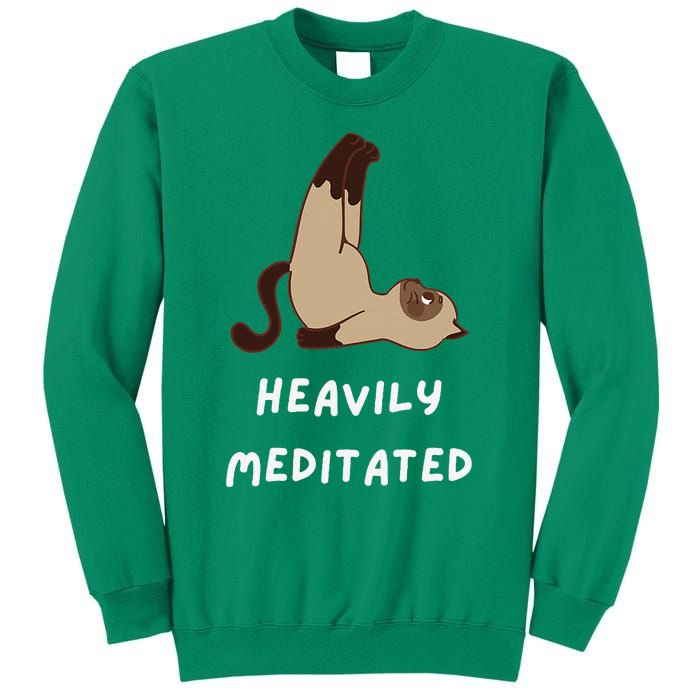 Heavily Meditated Funny Yoga Spiritual Sweatshirt