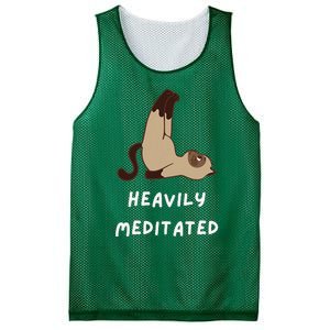 Heavily Meditated Funny Yoga Spiritual Mesh Reversible Basketball Jersey Tank