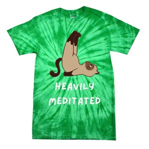 Heavily Meditated Funny Yoga Spiritual Tie-Dye T-Shirt