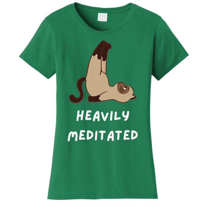 Heavily Meditated Funny Yoga Spiritual Women's T-Shirt