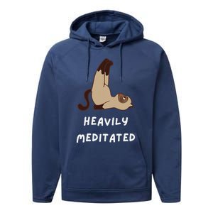 Heavily Meditated Funny Yoga Spiritual Performance Fleece Hoodie