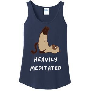 Heavily Meditated Funny Yoga Spiritual Ladies Essential Tank