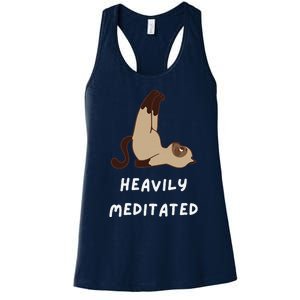 Heavily Meditated Funny Yoga Spiritual Women's Racerback Tank