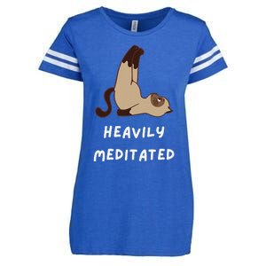 Heavily Meditated Funny Yoga Spiritual Enza Ladies Jersey Football T-Shirt