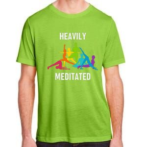 Heavily Meditated Funny Yoga Spiritual Adult ChromaSoft Performance T-Shirt