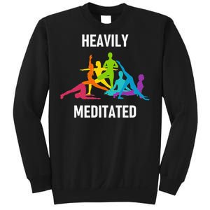 Heavily Meditated Funny Yoga Spiritual Sweatshirt