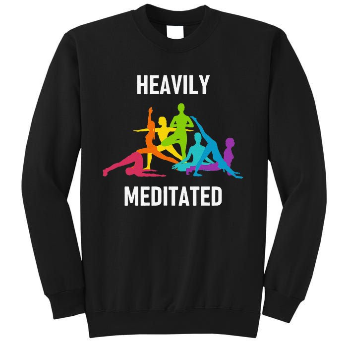 Heavily Meditated Funny Yoga Spiritual Sweatshirt