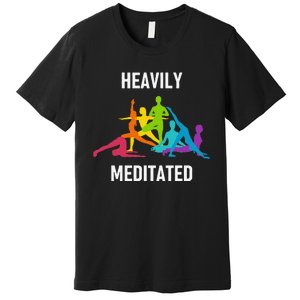 Heavily Meditated Funny Yoga Spiritual Premium T-Shirt