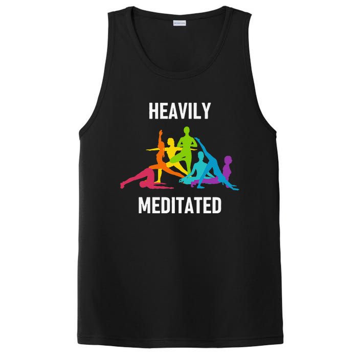 Heavily Meditated Funny Yoga Spiritual PosiCharge Competitor Tank