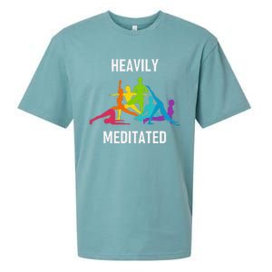 Heavily Meditated Funny Yoga Spiritual Sueded Cloud Jersey T-Shirt