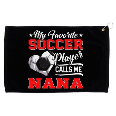 Heart My Favorite Soccer Player Calls Me Nana Grommeted Golf Towel