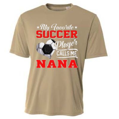 Heart My Favorite Soccer Player Calls Me Nana Cooling Performance Crew T-Shirt