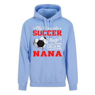 Heart My Favorite Soccer Player Calls Me Nana Unisex Surf Hoodie