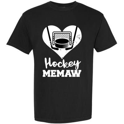 Hockey Memaw Funny Hockey Player Memaw Gift Garment-Dyed Heavyweight T-Shirt