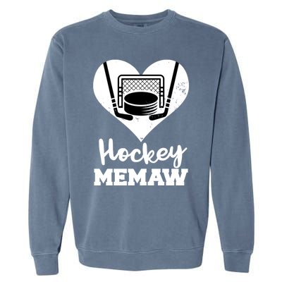 Hockey Memaw Funny Hockey Player Memaw Gift Garment-Dyed Sweatshirt