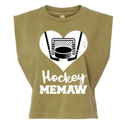 Hockey Memaw Funny Hockey Player Memaw Gift Garment-Dyed Women's Muscle Tee