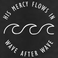 His Mercy Flows In Wave After Wave Christianity 7 Panel Mesh Trucker Snapback Hat