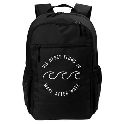 His Mercy Flows In Wave After Wave Christianity Backpack
