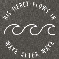 His Mercy Flows In Wave After Wave Christianity Cotton Canvas Backpack