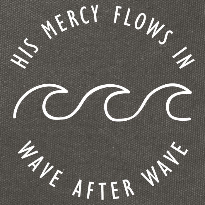 His Mercy Flows In Wave After Wave Christianity Cotton Canvas Backpack