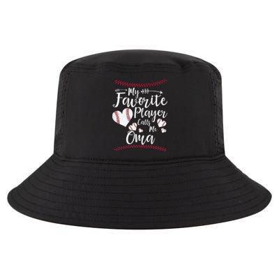 Heart My Favorite Player Calls Me Oma Baseball Cool Comfort Performance Bucket Hat