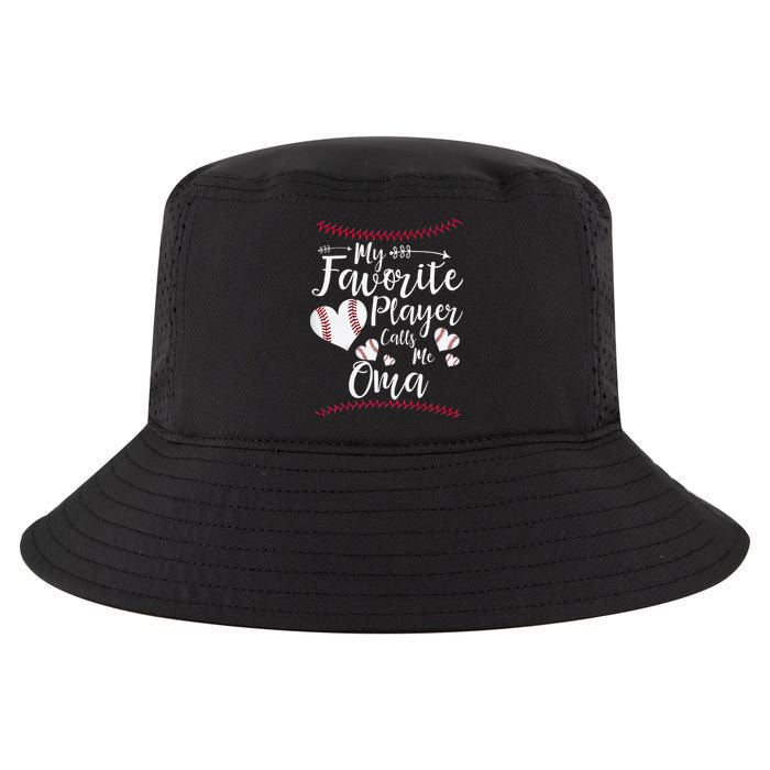 Heart My Favorite Player Calls Me Oma Baseball Cool Comfort Performance Bucket Hat