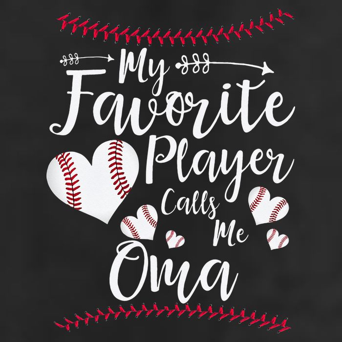 Heart My Favorite Player Calls Me Oma Baseball Cool Comfort Performance Bucket Hat