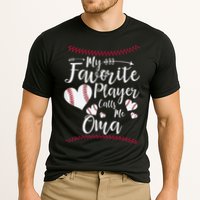 Heart My Favorite Player Calls Me Oma Baseball Cooling Performance Crew T-Shirt